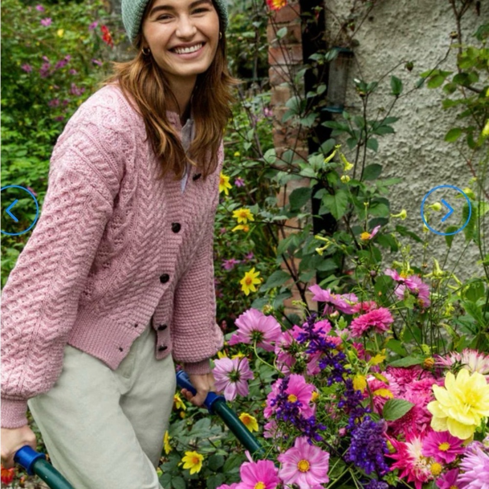 IrelandsEye Pink Cable Knit Sweater